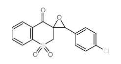 3'-(4-chlorophenyl)-1,1-dioxospiro[2H-thiochromene-3,2'-oxirane]-4-one Structure