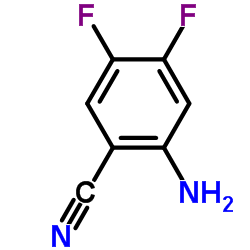 2-氨基-4,5-二氟苯甲腈结构式