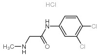 N-(3,4-二氯苯基)-2-(甲基氨基)乙酰胺盐酸盐结构式
