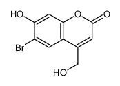 6-溴-7-羟基-4-(羟甲基)香豆素结构式