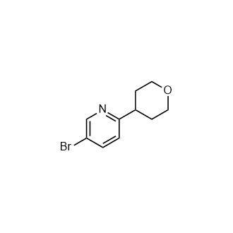 5-溴-2-(四氢-2H-吡喃-4-基)吡啶结构式