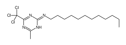 N-dodecyl-4-methyl-6-(trichloromethyl)-1,3,5-triazin-2-amine结构式