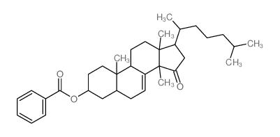 Cholest-7-en-15-one,3-(benzoyloxy)-14-methyl-, (3b,5a)- (9CI) Structure
