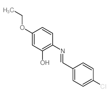 Phenol,2-[[(4-chlorophenyl)methylene]amino]-5-ethoxy-结构式