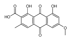 1,8-Dihydroxy-3-methyl-6-methoxy-9,10-dioxo-9,10-dihydroanthracene-2-carboxylic acid Structure