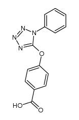 5-(4-carboxyphenoxy)-1-phenyltetrazole结构式