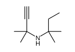 N-叔戊基-1,1-二甲基炔丙基胺结构式
