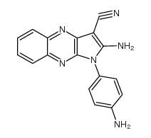 2-氨基-1-(4-氨基苯基)-1H-吡咯并(2,3-b)喹喔啉-3-腈结构式