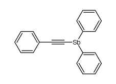 diphenyl(phenylethynyl)stibine Structure