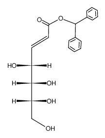 diphenylmethyl (E)-2,3-dideoxy-D-arabino-hept-2-enonate结构式