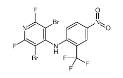 3,5-dibromo-2,6-difluoro-N-[4-nitro-2-(trifluoromethyl)phenyl]pyridin-4-amine Structure
