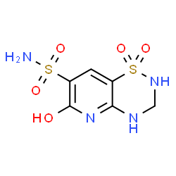 6-HYDROXY-3,4-DIHYDRO-2H-PYRIDO[2,3-E][1,2,4]THIADIAZINE-7-SULFONAMIDE 1,1-DIOXIDE structure