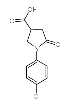 1-(4-氯-苯基)-5-氧代-吡咯烷-3-羧酸结构式