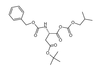 (S)-(S)-2-(((benzyloxy)carbonyl)amino)-4-(tert-butoxy)-4-oxobutanoic (isobutyl carbonic) anhydride结构式