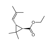 ethyl trans-2,2-dimethyl-3-(2-methyl-1-propenyl)cyclopropane carboxylate结构式