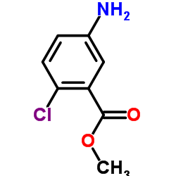 2-氯-5-氨基苯甲酸甲酯结构式