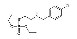 N-[(4-chlorophenyl)methyl]-2-diethoxyphosphorylsulfanylethanamine结构式
