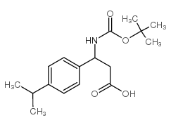 3-叔丁氧羰基氨基-3-(4-异丙基苯基)-丙酸结构式