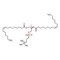 1,2-二棕榈油酰基-sn-甘油-3-磷酸胆碱结构式