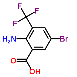 2-Amino-5-bromo-3-(trifluoromethyl)benzoic acid结构式
