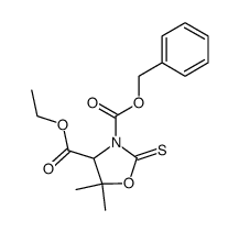 5,5-dimethyl-2-thioxo-oxazolidine-3,4-dicarboxylic acid 3-benzyl ester 4-ethyl ester结构式