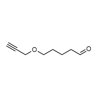 5-(2-丙炔-1-基氧基)戊醛结构式