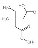 Pentanedioic acid,3-ethyl-3-methyl-, 1-methyl ester结构式