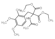 diethyl 2-acetamido-2-[(3,4-dimethoxy-2-methyl-phenyl)methyl]propanedioate Structure