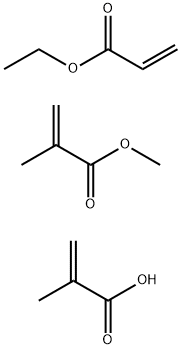 2-甲基丙烯酸、丙烯酸乙酯、2-甲基丙烯酸甲酯的聚合物铵盐结构式