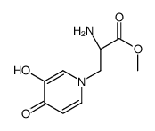 methyl (2S)-2-amino-3-(3-hydroxy-4-oxopyridin-1-yl)propanoate结构式
