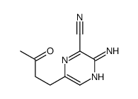 3-amino-6-(3-oxobutyl)pyrazine-2-carbonitrile Structure