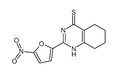 2-(5-nitrofuran-2-yl)-5,6,7,8-tetrahydro-1H-quinazoline-4-thione结构式