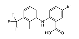 Benzoic acid,5-bromo-2-[[2-methyl-3-(trifluoromethyl)phenyl]amino]- Structure