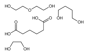 己二酸与1,4-丁二醇、乙二醇和2,2’-氧双乙醇的聚合物结构式