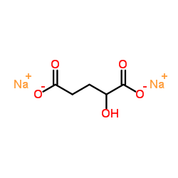 L-2-Hydroxyglutaric acid disodium structure