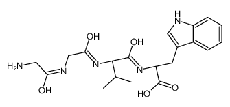 (2S)-2-[[(2S)-2-[[2-[(2-aminoacetyl)amino]acetyl]amino]-3-methylbutanoyl]amino]-3-(1H-indol-3-yl)propanoic acid Structure