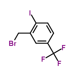 2-碘-5-(三氟甲基)溴苄结构式