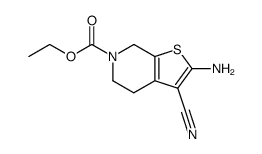 2-amino-3-cyano-4,5,6,7-tetrahydrothieno[2,3-c]pyridine-6-carboxylic acid ethyl ester Structure