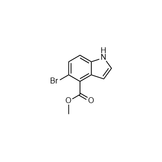 5-溴-1H-吲哚-4-羧酸甲酯结构式