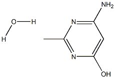 4-氨基-6-羟基-2-甲基嘧啶水合物结构式
