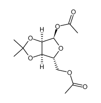 1,5-di-O-acetyl-2,3-O-isopropylidene-α-D-ribofuranose结构式