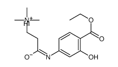 2-[(4-ethoxycarbonyl-3-hydroxy-phenyl)carbamoyl]ethyl-trimethyl-azanium iodide Structure