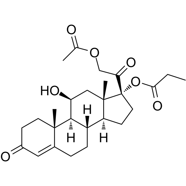 Hydrocortisone aceponate Structure