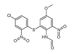 N-[2-(4-Chloro-2-nitro-phenylsulfanyl)-4-methoxy-6-nitro-phenyl]-formamide结构式