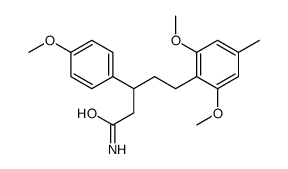 5-(2,6-dimethoxy-4-methylphenyl)-3-(4-methoxyphenyl)pentanamide Structure