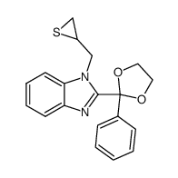 2-(2-phenyl-1,3-dioxolan-2-yl)-1-(thiiran-2-ylmethyl)-1H-benzo[d]imidazole Structure