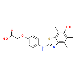 Acetic acid,[4-[(6-hydroxy-4,5,7-trimethyl-2-benzothiazolyl)amino]phenoxy]- (9CI) Structure