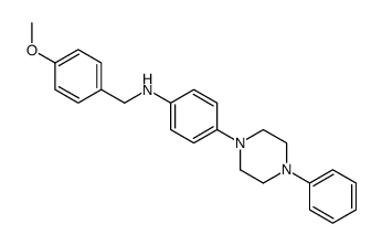 N-[(4-methoxyphenyl)methyl]-4-(4-phenylpiperazin-1-yl)aniline结构式