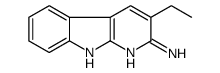 2-氨基-3-乙基-9H-吡啶并(2,3-B)吲哚结构式