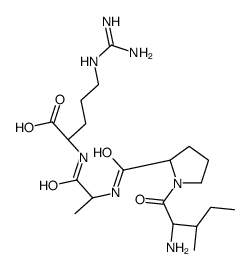 (2S)-2-[[(2S)-2-[[(2S)-1-[(2S,3S)-2-amino-3-methylpentanoyl]pyrrolidine-2-carbonyl]amino]propanoyl]amino]-5-(diaminomethylideneamino)pentanoic acid Structure